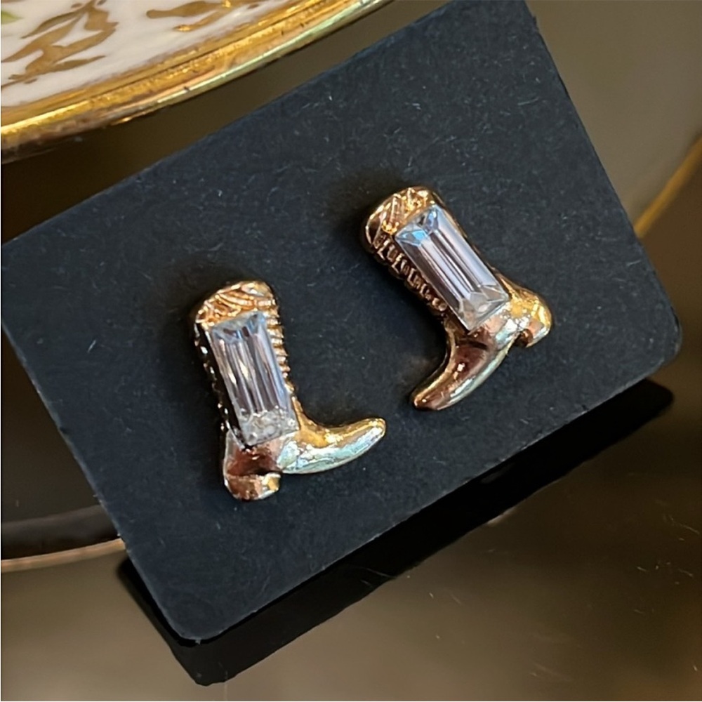 Cowgirl Boot Post Stud Earrings